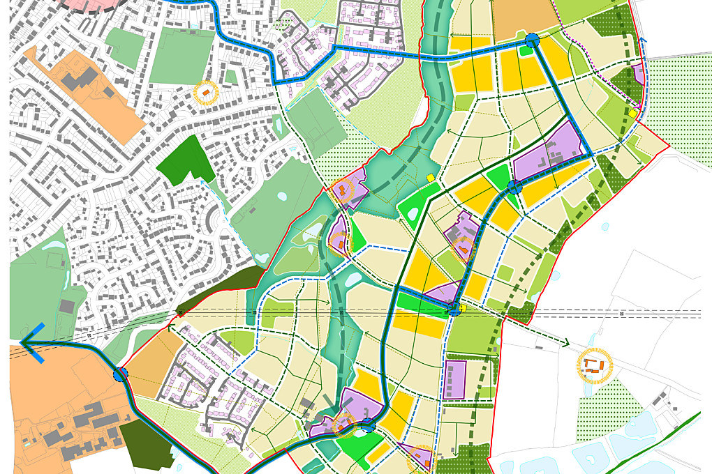 AFL Architects Paddock Wood Knells Farm masterplan