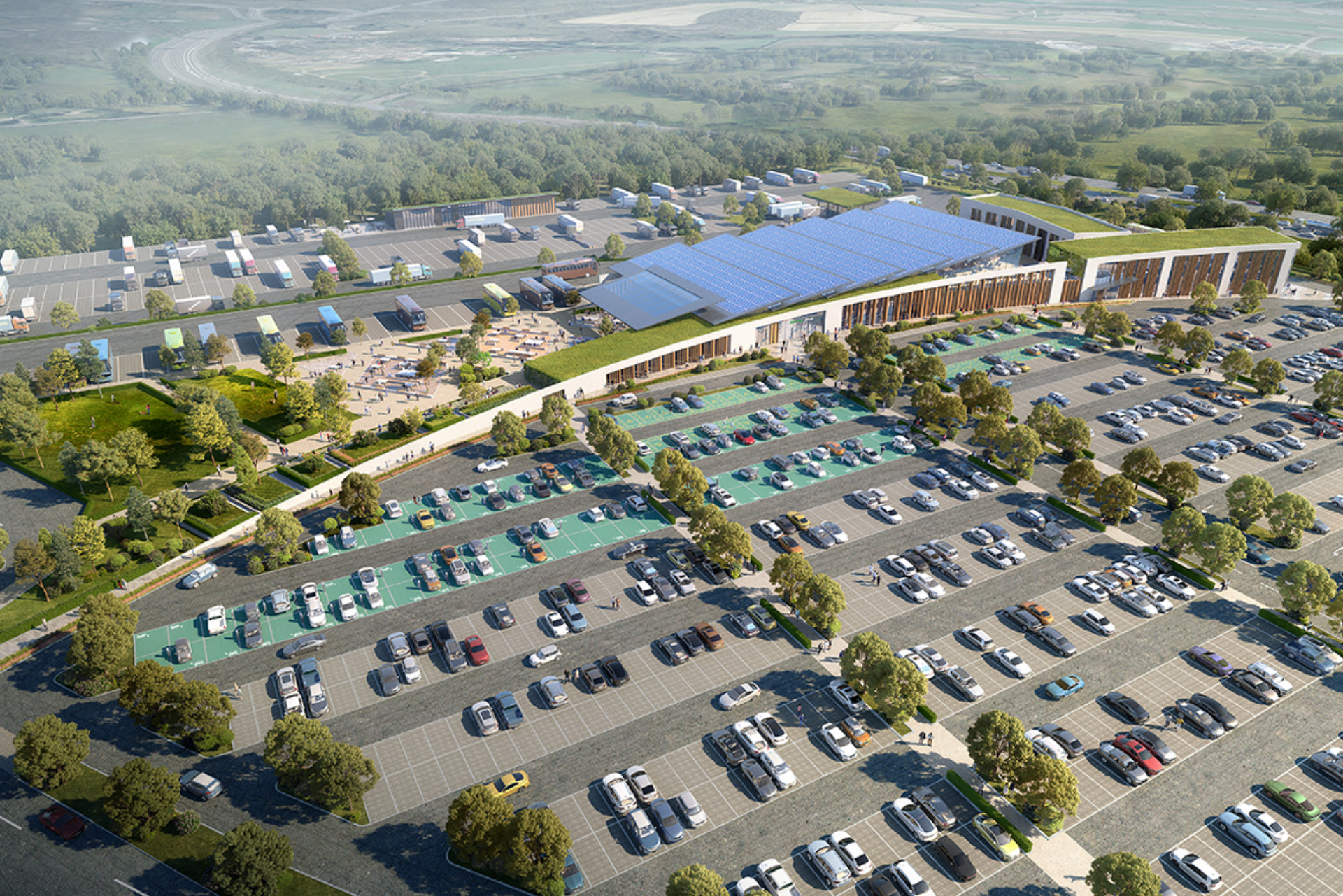 AFL Architects Colne Valley Iver Motorway Service Station MSA 1a