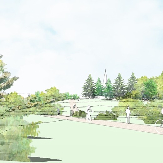 South Desborough Masterplan AFL Architects church